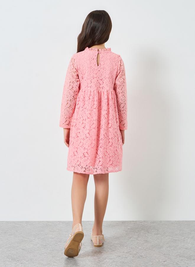 ستايلي فستان دانتيل بأكمام طويلة - Image 3